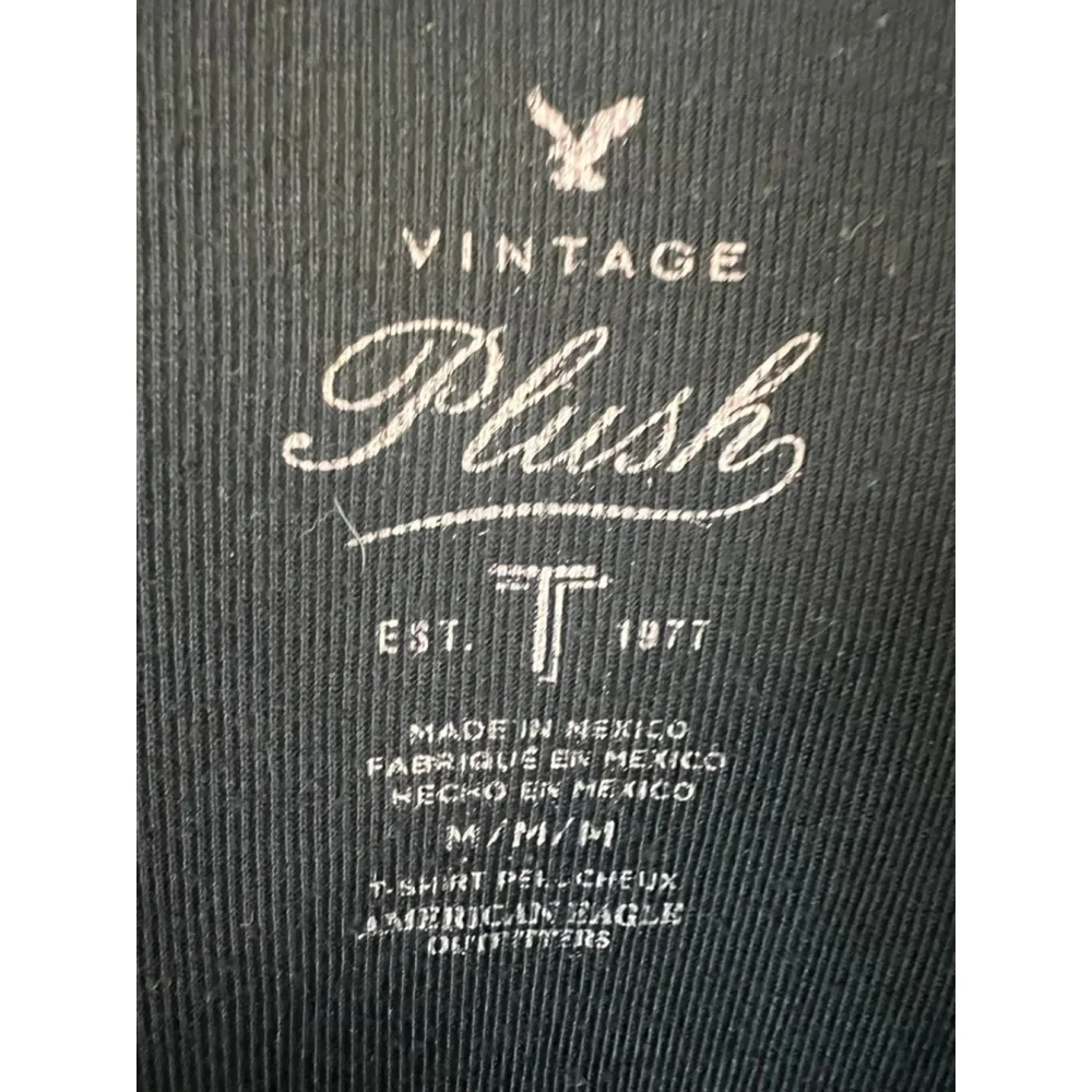 AMERICAN EAGLE Christmas Graphic Tee Women’s Medium Long Sleeve Cotton Shirt Top - Picture 7 of 8